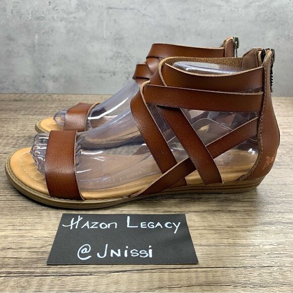 Blowfish Malibu~Girl’s~Brown Strappy Gladiator Sandals~Size 5 - Picture 1 of 9